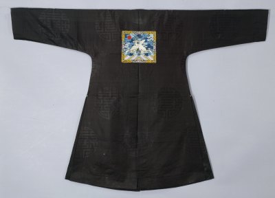 图片[2]-Two-way embroidered Lusi patchwork dress with blue silk and silk-China Archive